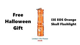 i3E EOS Orange Skull Flashlight Halloween Gift