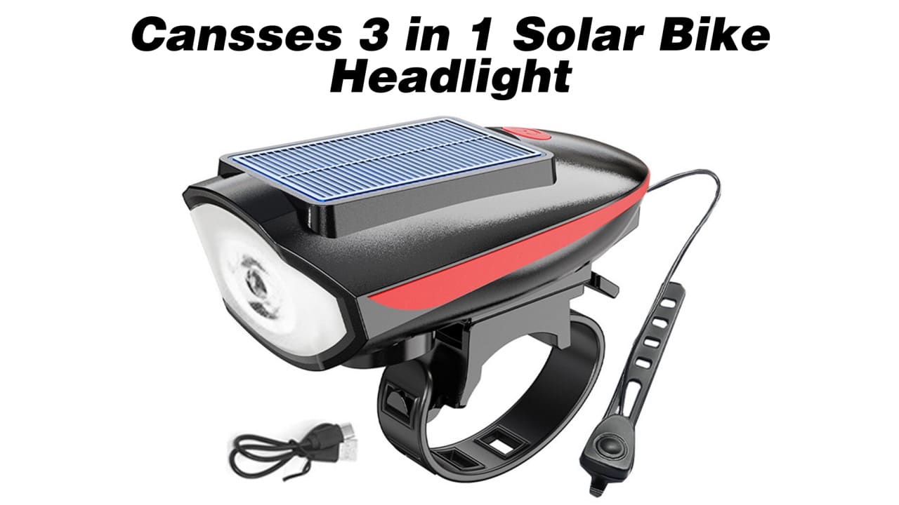Cansses 3 in 1 Solar Bike Headlight Coupon