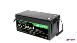 LANPWR 24V 100Ah Lithium Battery Coupon